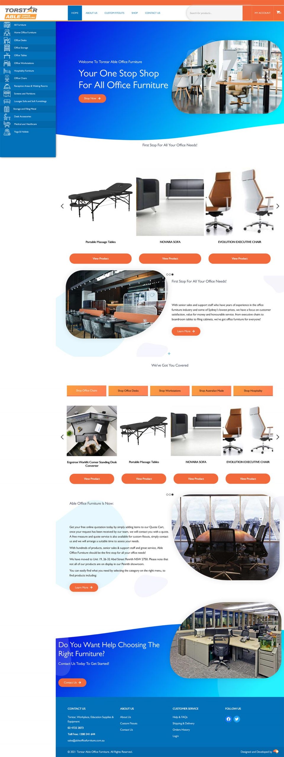 Torstar Able Office Furniture Homepage