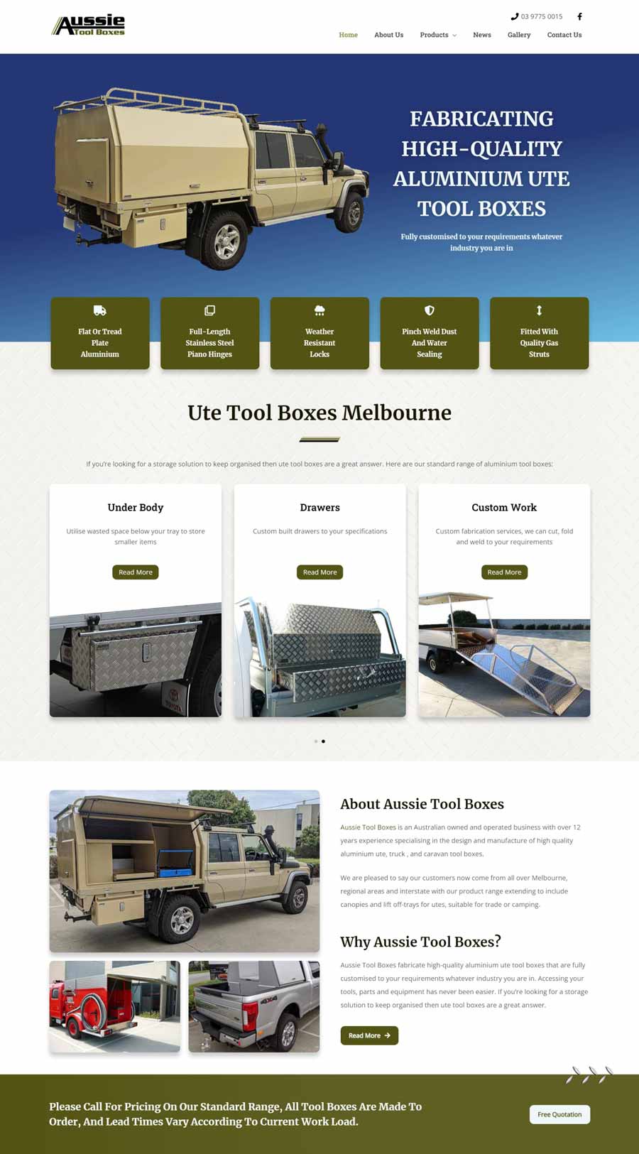 Aussie Tool Boxes homepage