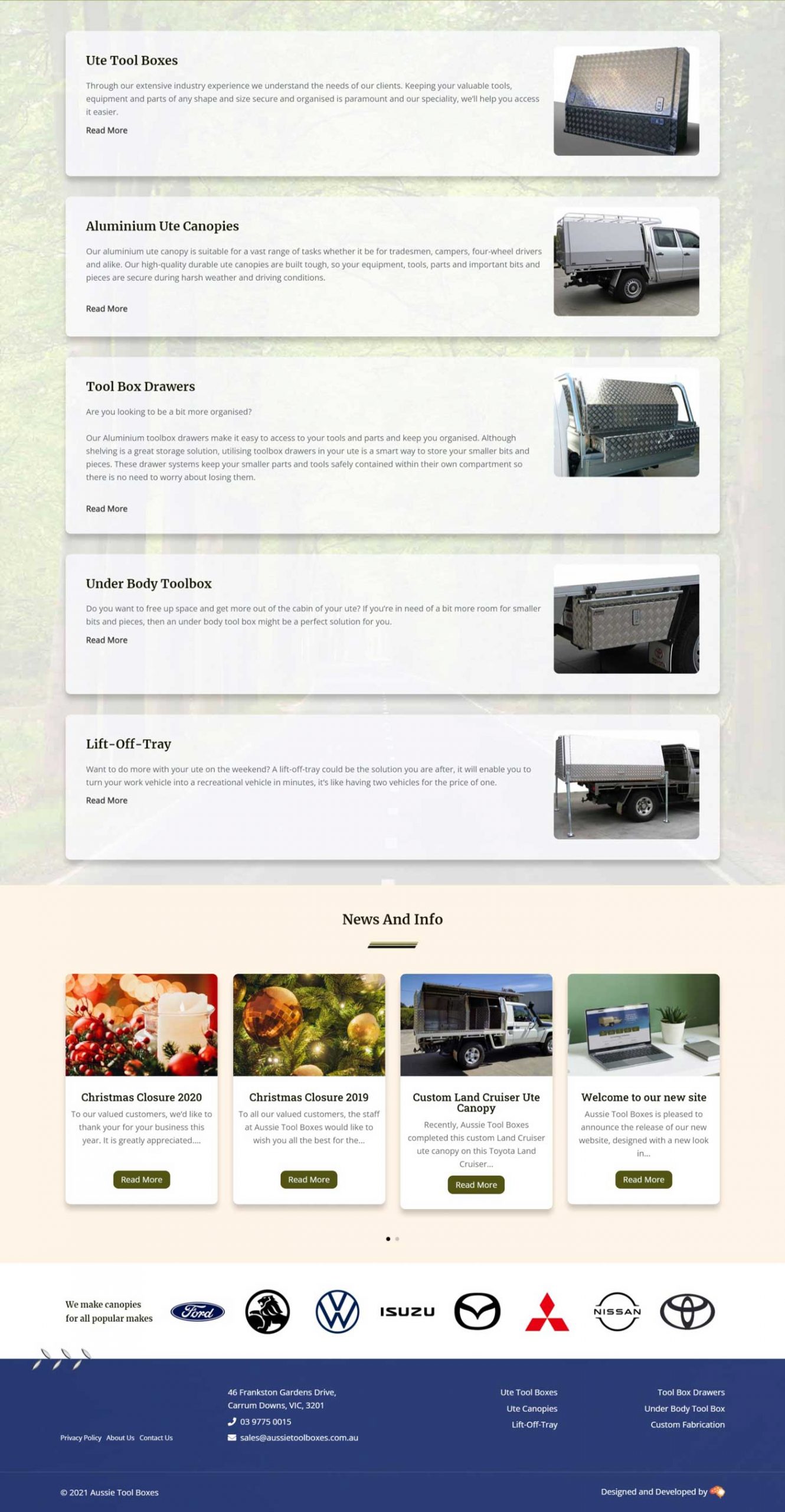 Aussie Tool Boxes homepage