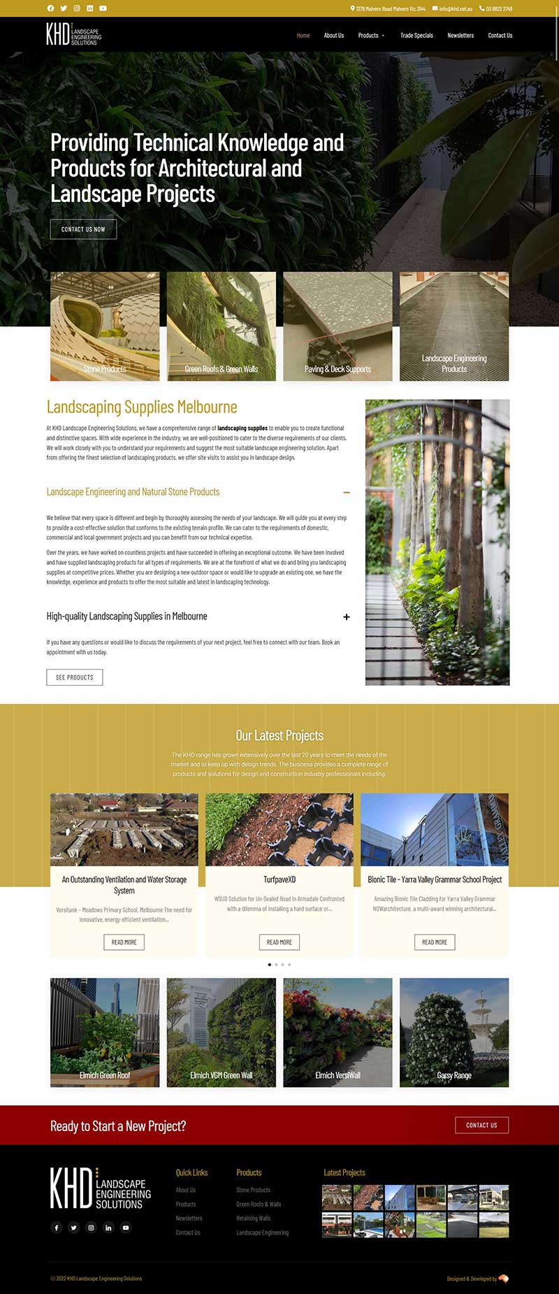 KHD Landscape Engineering Solutions homepage
