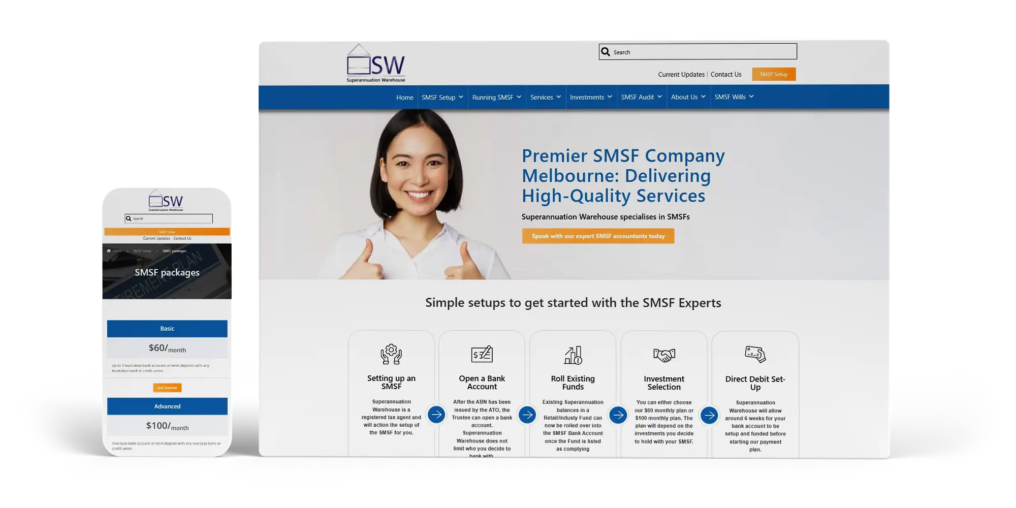 SMSF Warehouse across devices