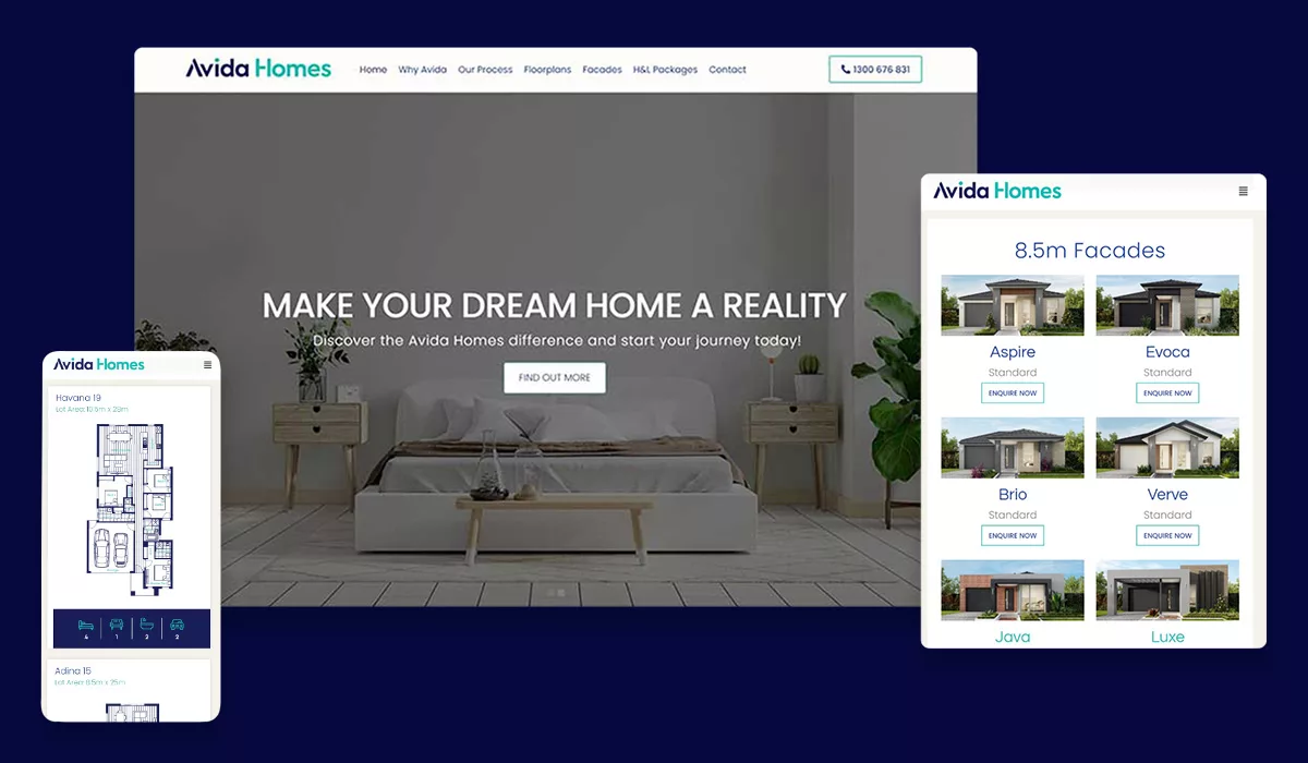 Avida Homes across devices